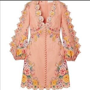 Zimmermann Zinnia scallop mini dress aus size 2